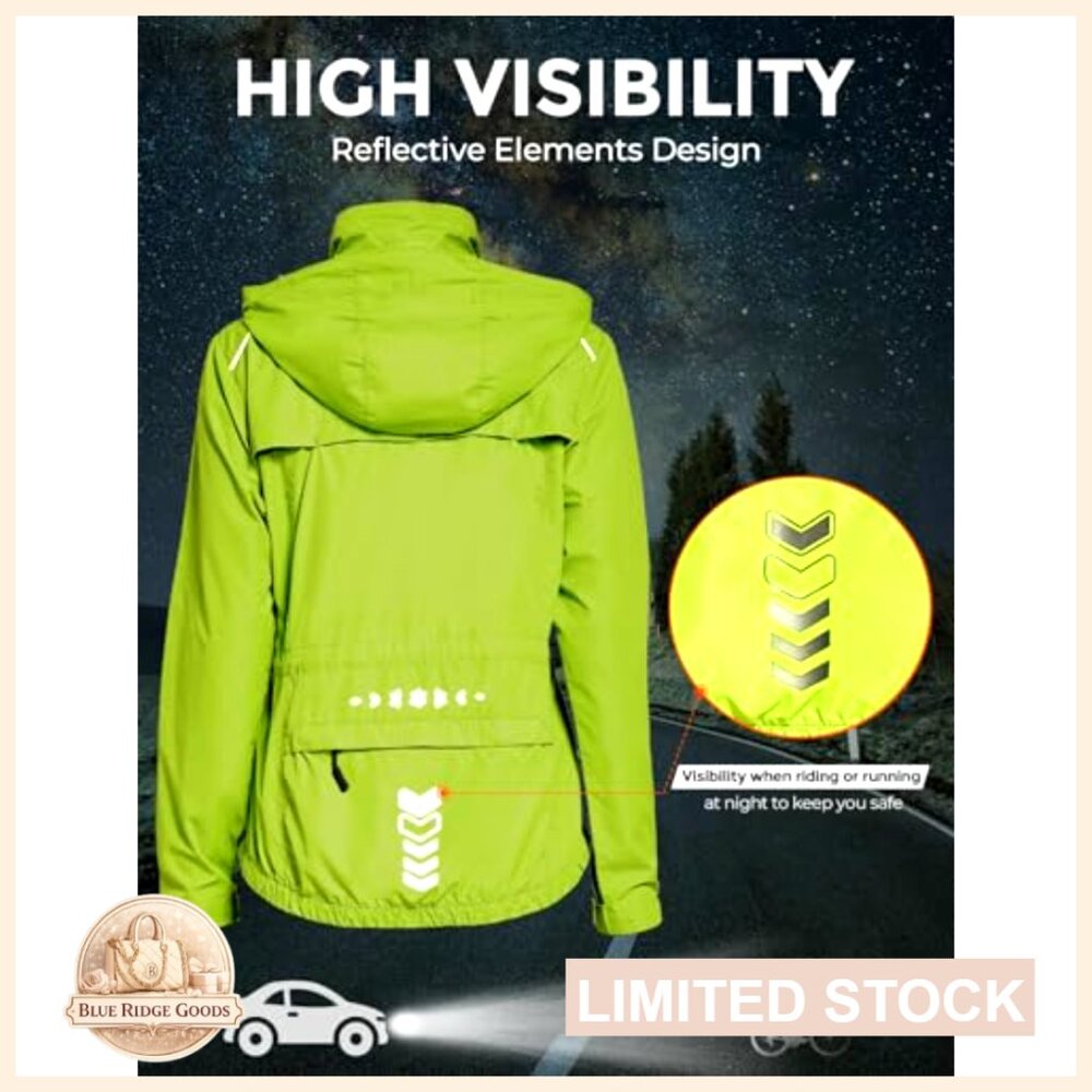 Lightweight Windproof Running Jacket Reflective H… - image 5